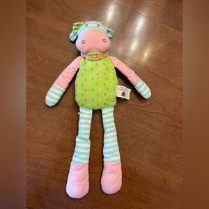 Organic Farm Buddies Belle Cow Colorful Plush Toy for Kids EUC